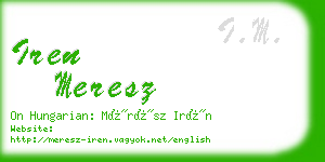 iren meresz business card